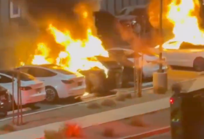 Man arrested after setting Teslas on fire in Las Vegas…